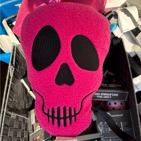 Halloween  Skull Fleece Pillow NEW NWT - Picture 1 of 1